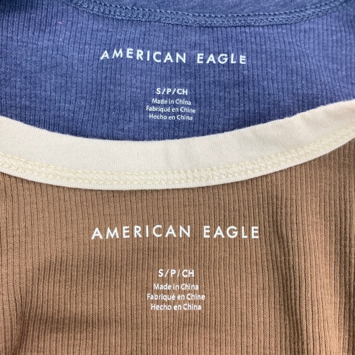 2 New American Eagle Womens Small Keep Yourself Balanced Ribbed Tank Tops