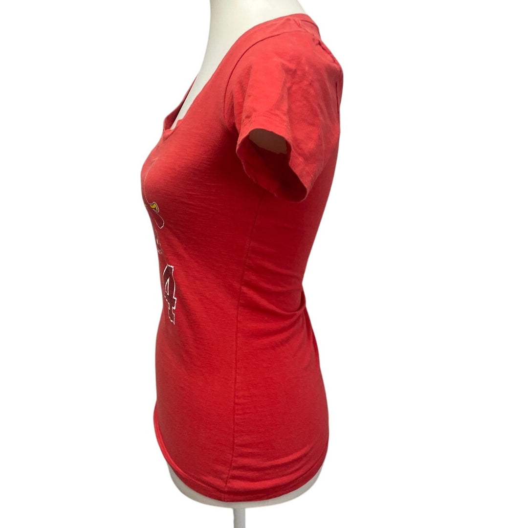 Genuine Merchandise Womens Small Molina Cardinals Short Sleeve V Neck Tee Shirt