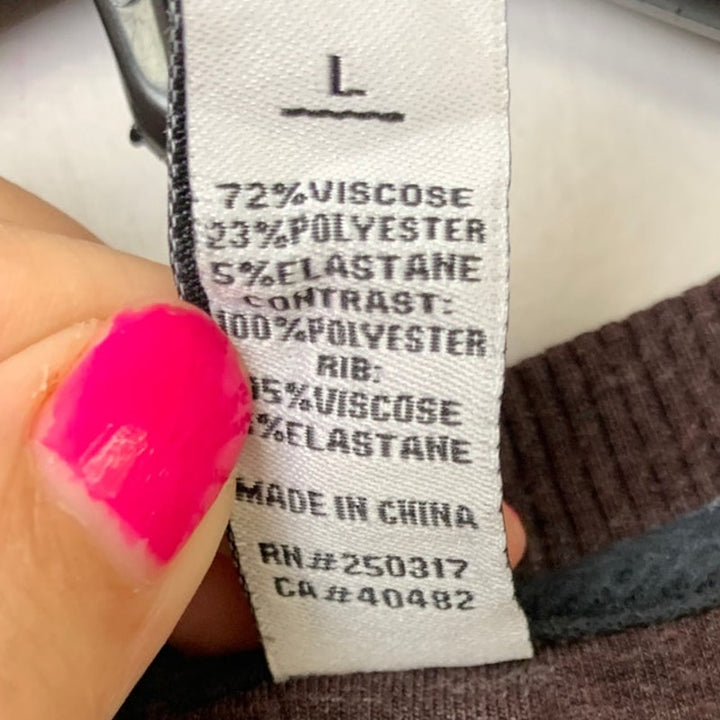 Varley Womens Large Purple PolyBlend Long Sleeve Crew Neck Pullover Knit Sweater
