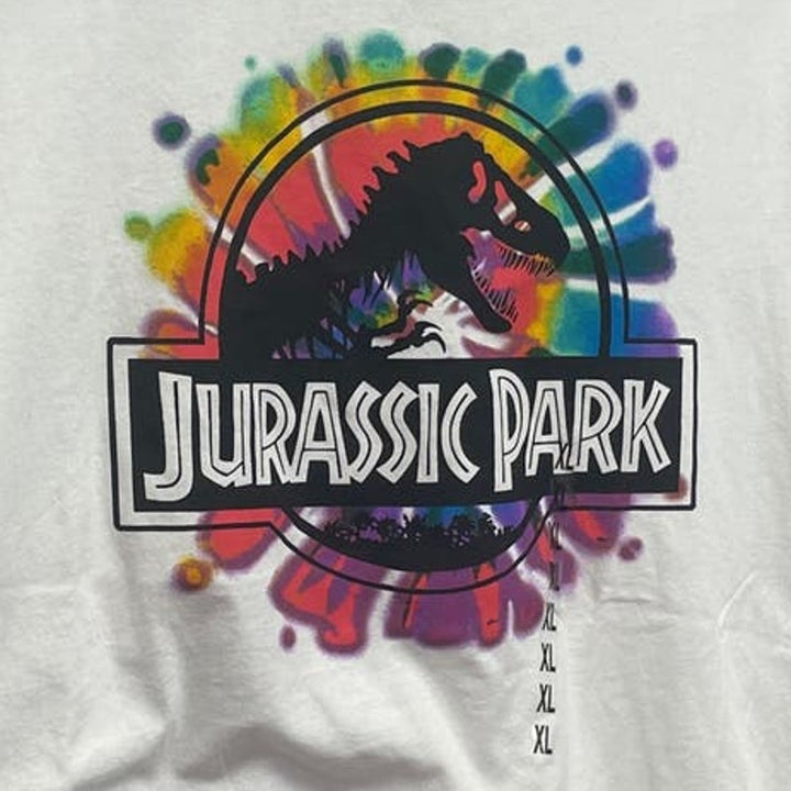New Jurassic Park Mens XL Cotton Blend Dinosaur Short Sleeve Crew Neck Tee