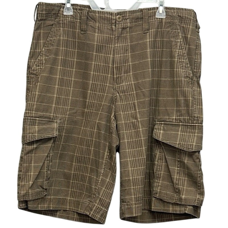 Urban Pipeline Mens Size 36 100% Cotton Long Plaid Board Golf Shorts w Pockets