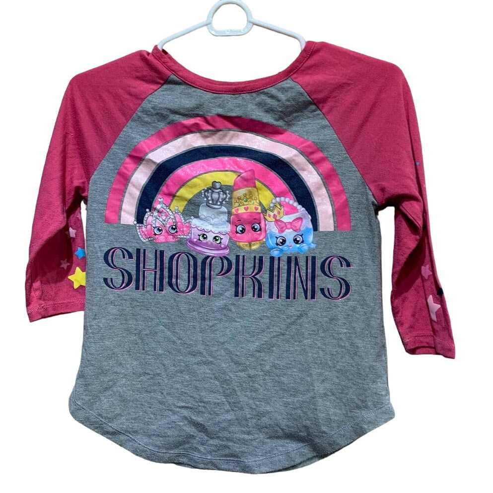 Shopkins Girls Medium 7/8 Long Sleeve Tee w Gap Kids Floral Leggings Outfit