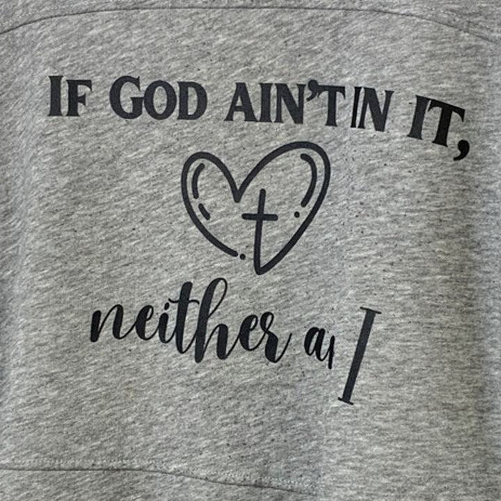 Upcycled Hand Printed Womens Medium If God Ain&