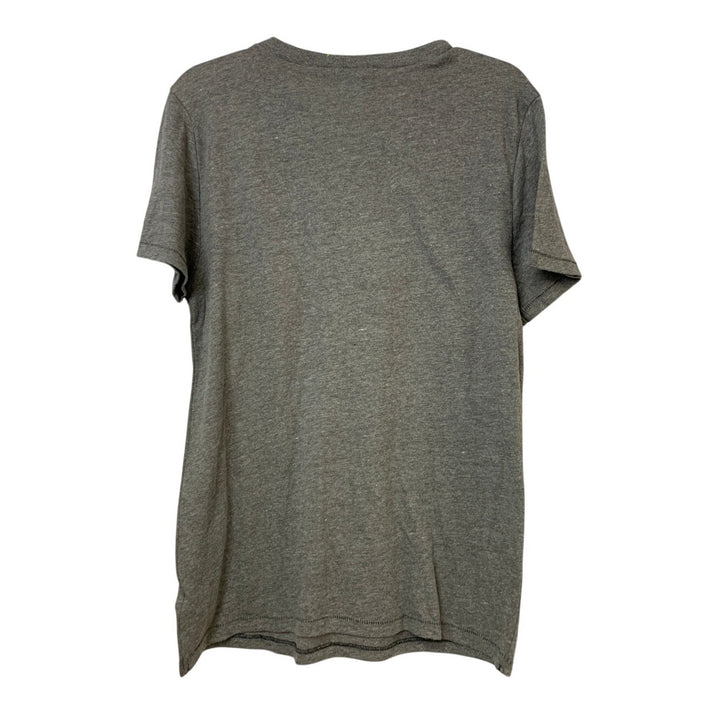New Upcycled Hand Printed Womens Small VNeck Stay Suicide Prevention Tee Shirt