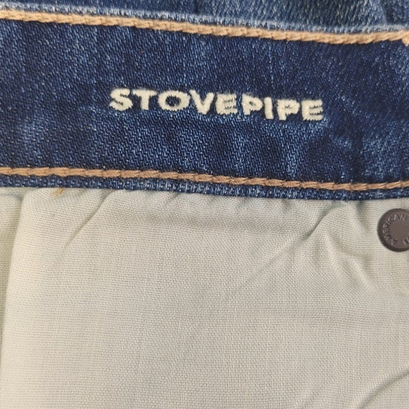 New American Eagle Size 0 Short Medium Rinse Stovepipe Jean Denim Blue Jeans