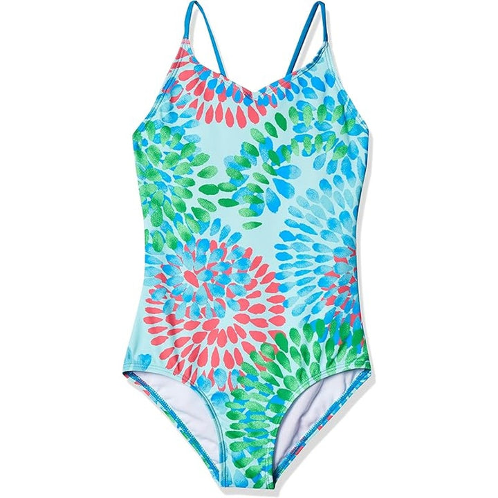 NWT New Kanu Surf Girls 2T Daisy Blue Beach Sport One Piece Swimsuit