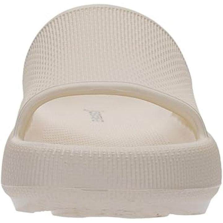 Joomra Womens Size 10 Cream Slide On Soft Flip Flop Wide Band Sandals Slippers