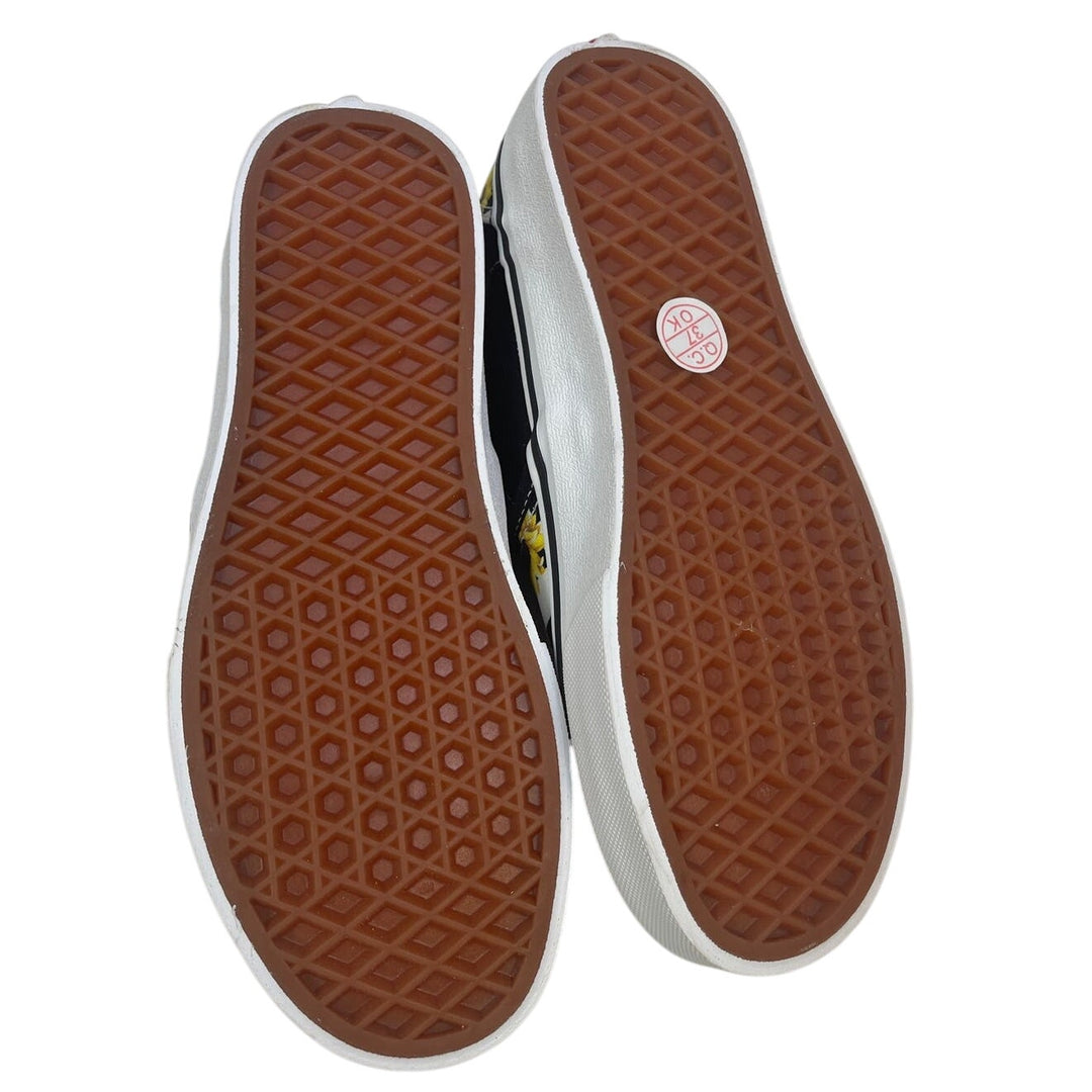 New In Box Vans Womens Size 5 Asher Sunflower Checker Slip On Loafer Shoes