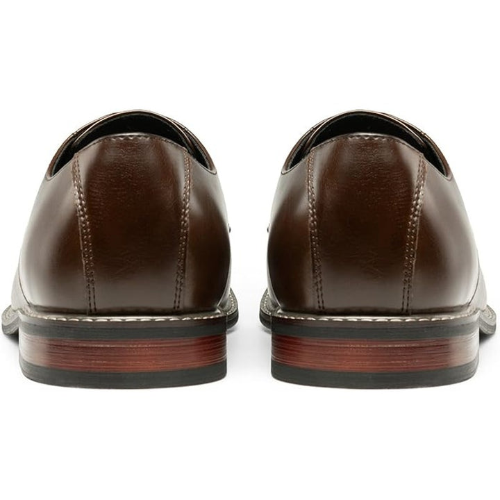 Bruno Marc Mens Size 8.5 Brown Classic Modern Formal Oxford Lace Up Dress Shoes