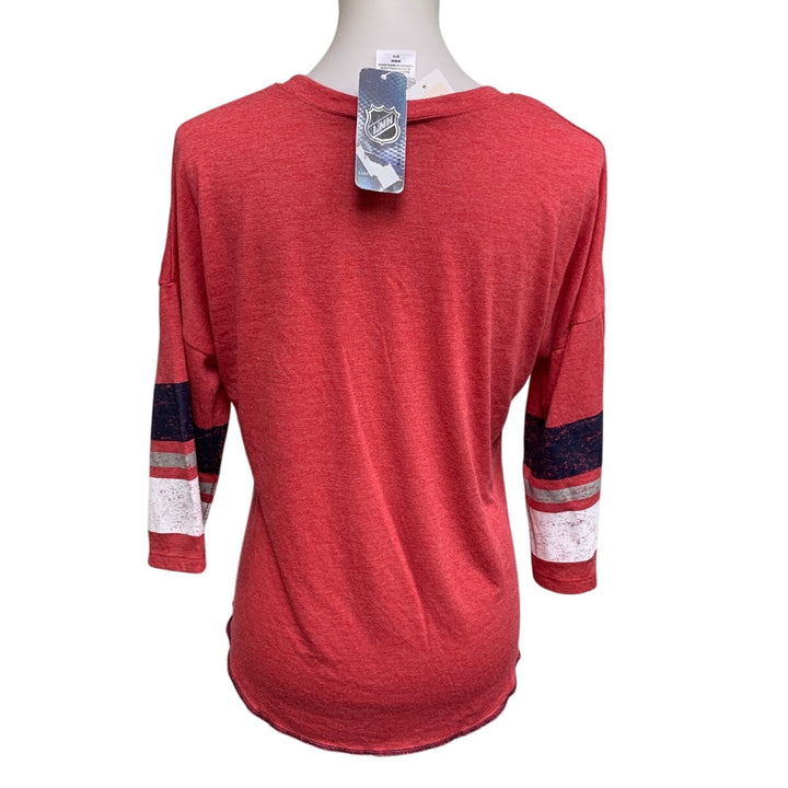 New NHL Womens Medium Washington Capitals Hockey Half Sleeve Tee Shirt
