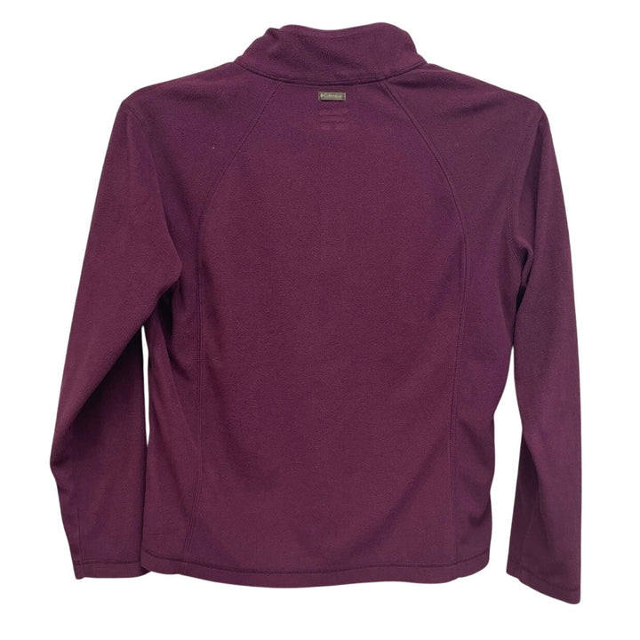 Columbia Womens Large 100% Polyester Long Sleeve 1/4 Zip Purple Fleece Pullover