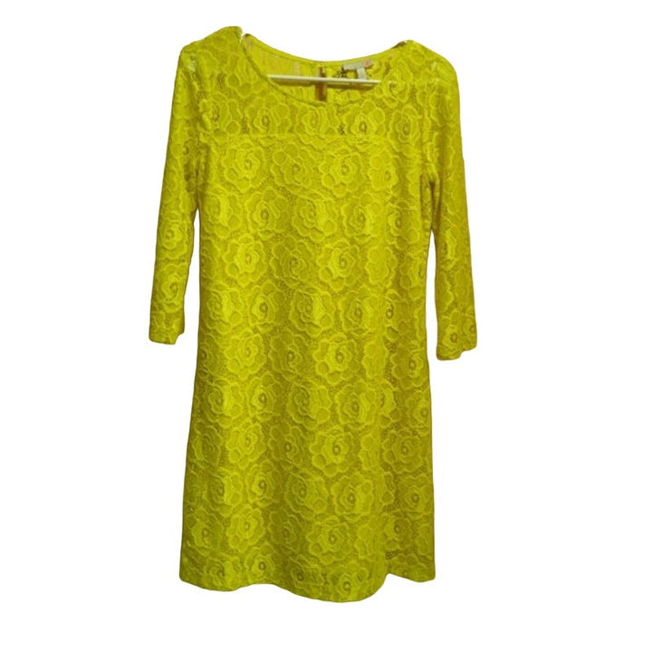 New GB Gianni Bini Womens Small 3/4 Sleeve Lace Overlay Polyester Summer Dress