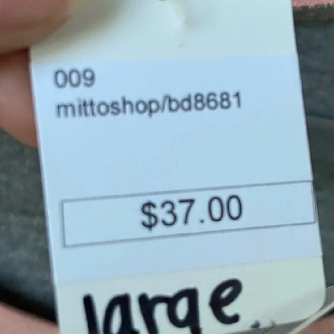 NWT New Mittoshop Womens Large Raglan Long Sleeve Crew Neck TShirt Dress