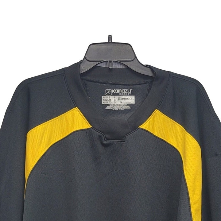Kamazu Mens Large 100% Polyester Long Sleeve Crew Neck Pullover Hockey Jersey