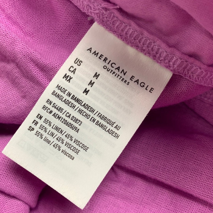 New American Eagle Womens Medium Linen Blend Elastic Waist Lounge Pants