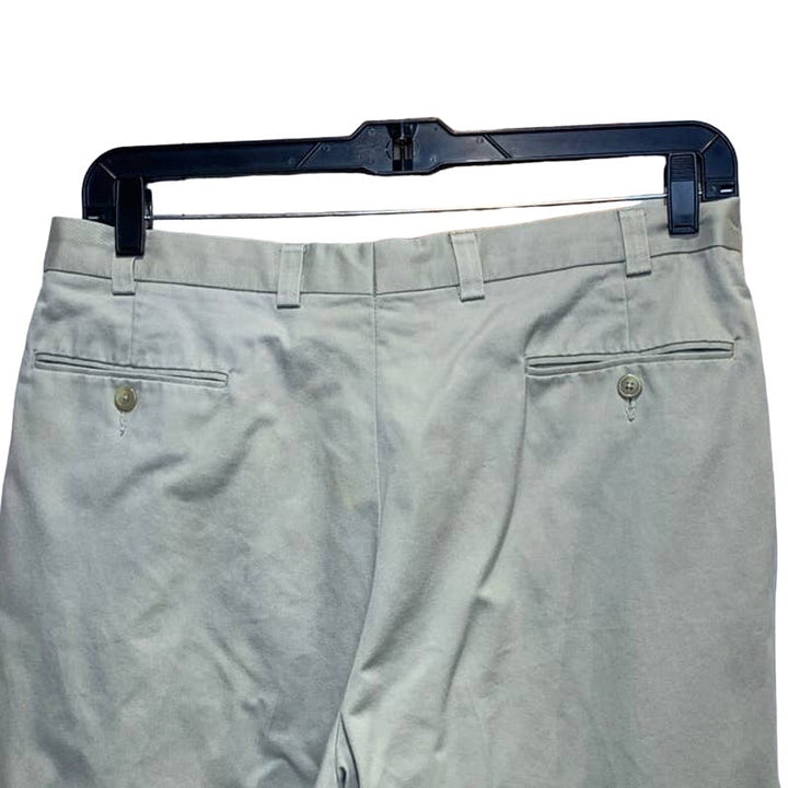 Lauren Ralph Lauren 36W 32L Pleated Front Chino Khaki Tan Casual Cuffed Pants