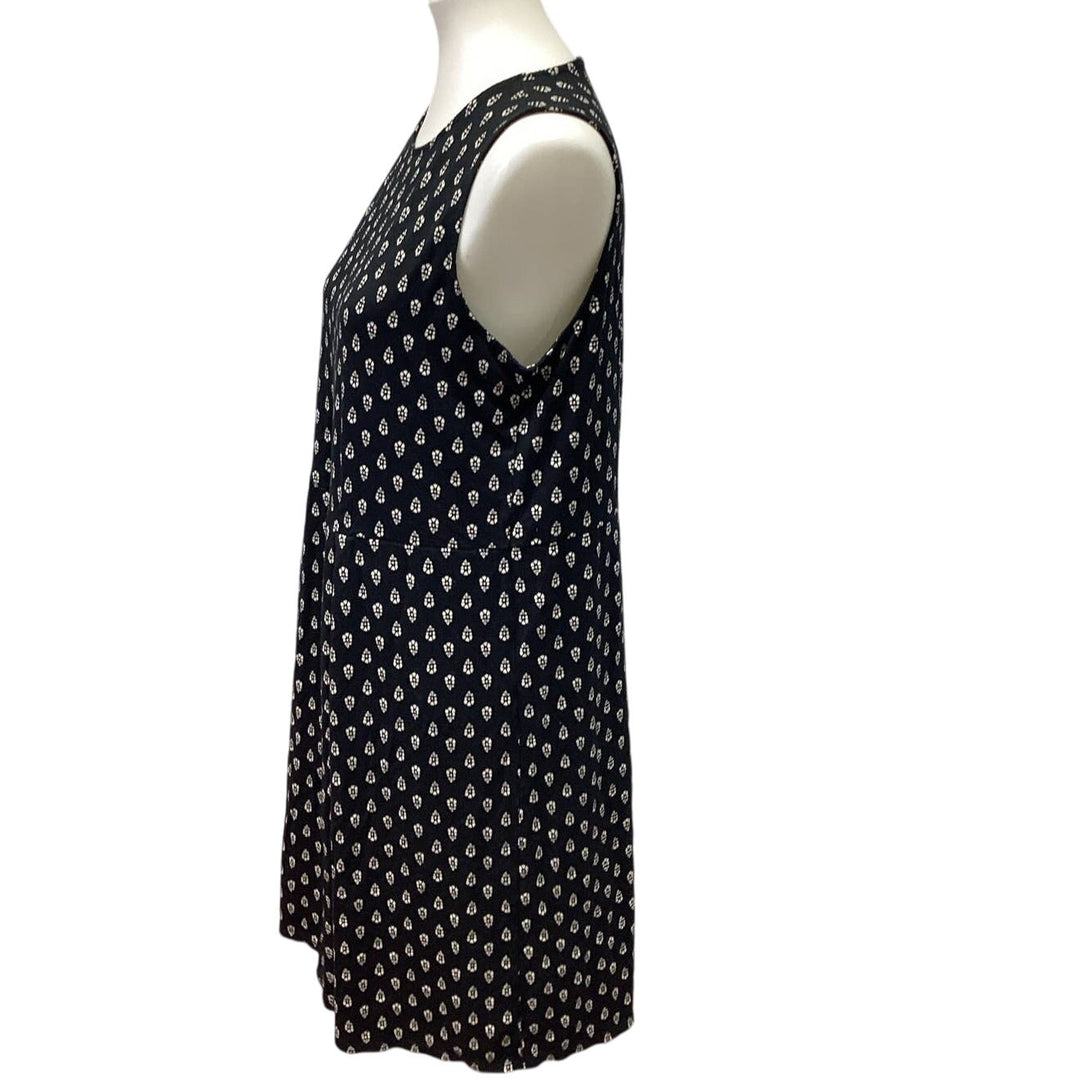 J Jill Wearever Collection Medium Sleeveless Stretchy Fit &amp; Flare Floral Dress