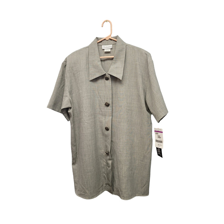 Vintage 1990s New Pride &amp; Joy Womens 20WP Short Sleeve Button Up Shirt