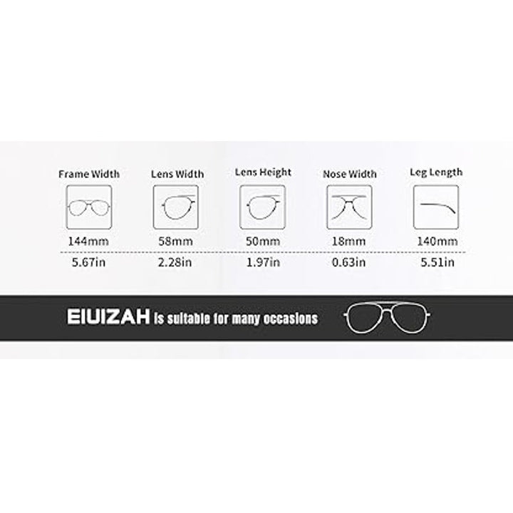 2 Pairs New Eiuizah Mens Gold Frame Polarized UV Protection Aviator Sunglasses