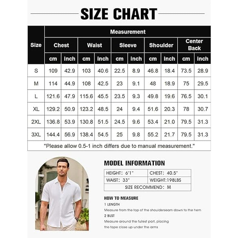 Coofandy Mens Large Pink Short Sleeve Casual Button Up Breathable Collared Shirt