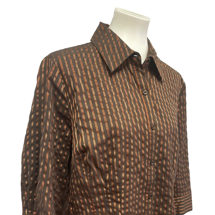 Lot of 2 Apt 9 Womens 1X 3/4 Sleeve PolyCotton Essential Button Down Shirts