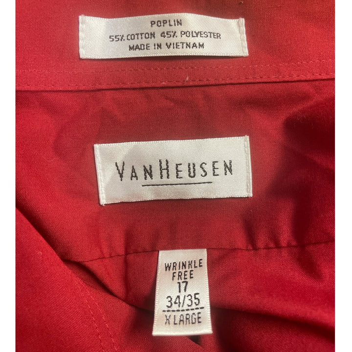 Van Heusen Mens XL PolyCotton Long Sleeve Button Up Shirt w Front Pocket