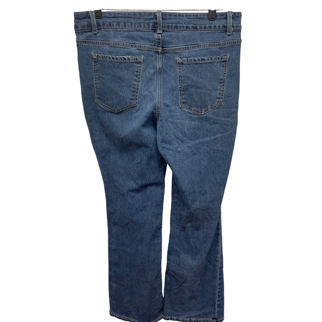 No Boundaries Juniors Size 17 Stretch Cotton Whiskered Denim Blue Jeans