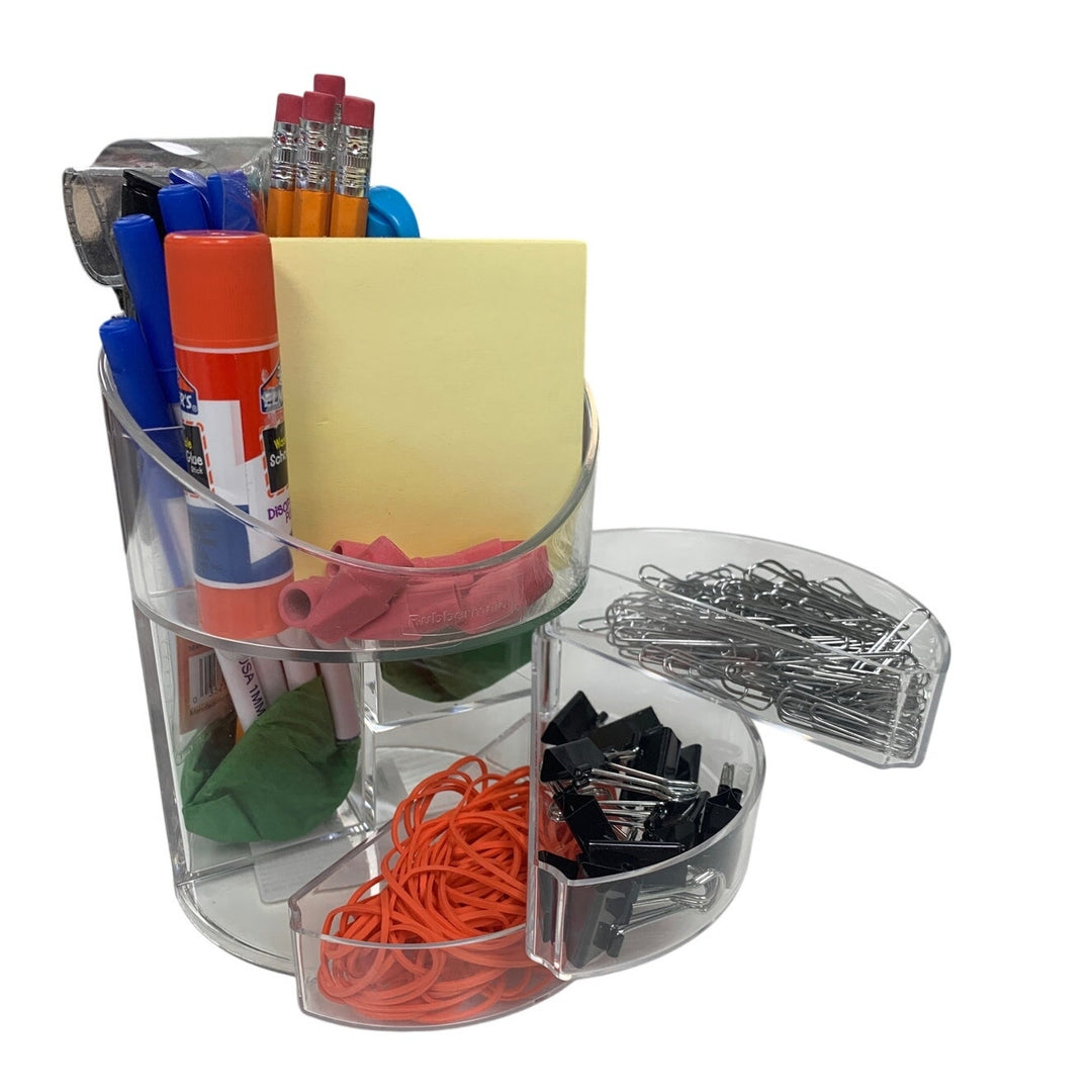 New Back To School Teacher Gift Desktop Clear Plastic School Office Supply Caddy