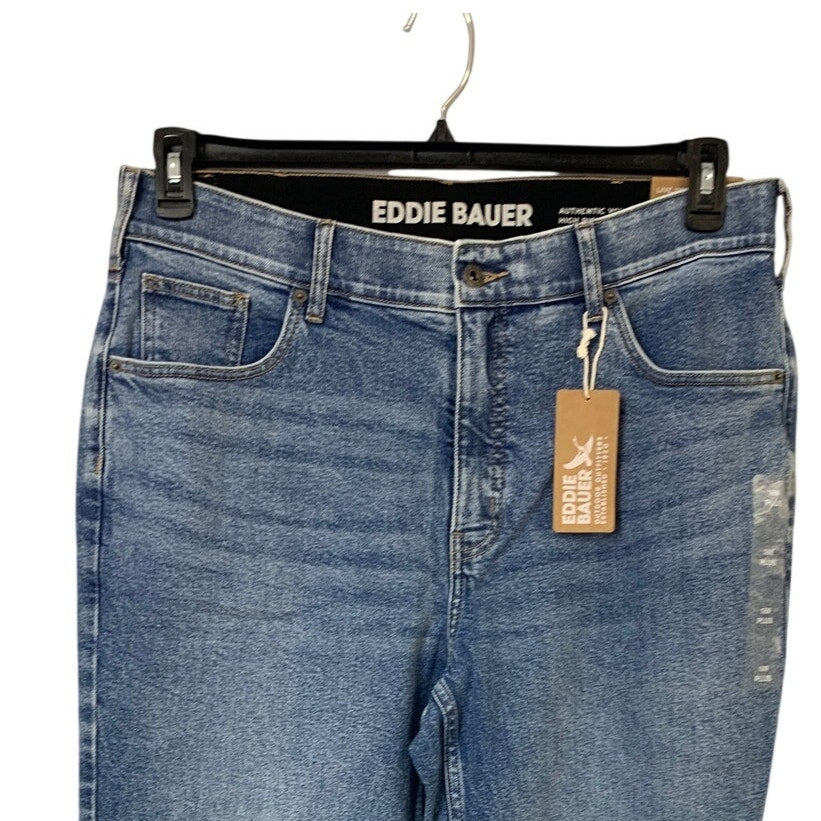 New Eddie Bauer Womens Vintage Blue Authentic Voyager the Perfect Straight Jeans