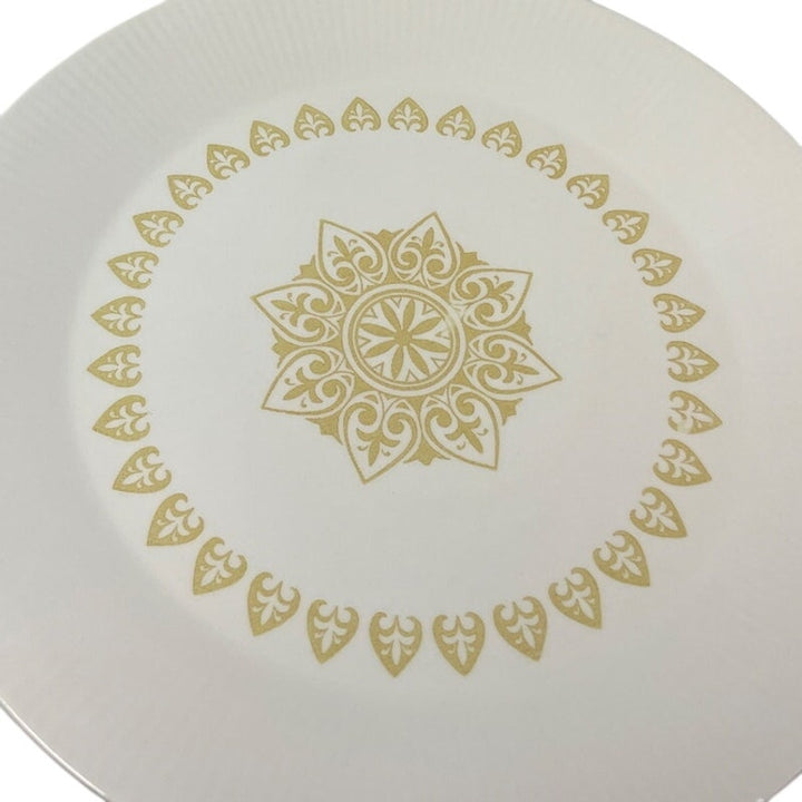 4 Vintage 1960s Sheffield Serenade Solid White Gold 10" Ceramic Dinner Plates