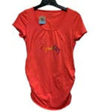 Hand Printed Upcycled Maternity Small Equality Rainbow Pride Cotton Blend Tee