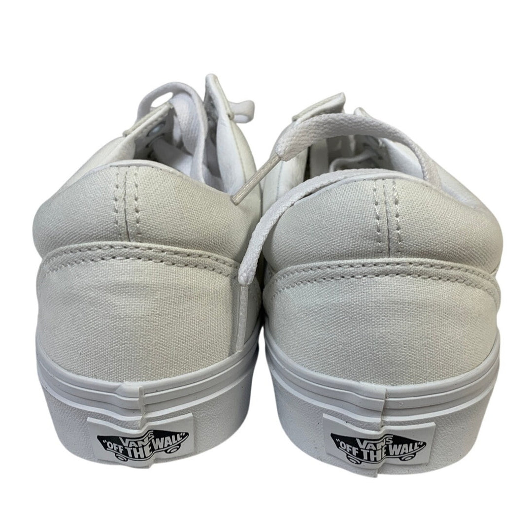 Vans Womens Size 8.5 White Old Skool Sneaker Lace Up Round Toe Low Top Shoes