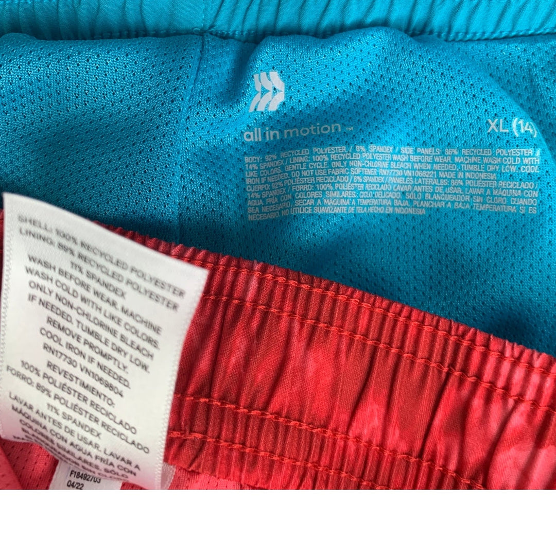 New All in Motion Art Class Boys XL Athletic Drawstring Electric Waist Shorts