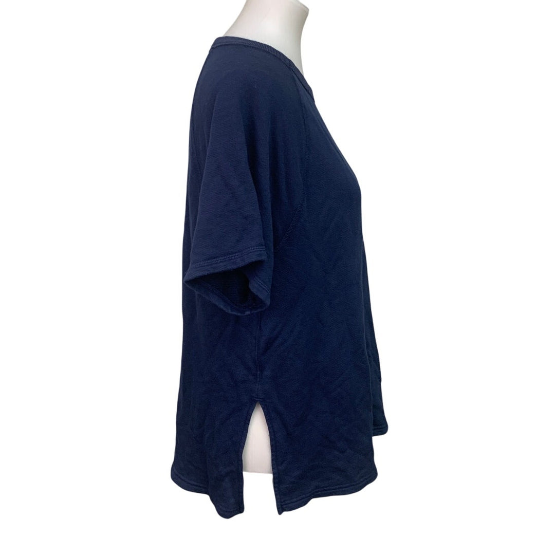 New American Eagle Womens Small Short Sleeve Cozy Soft Sweatshirt Sleep Shirt