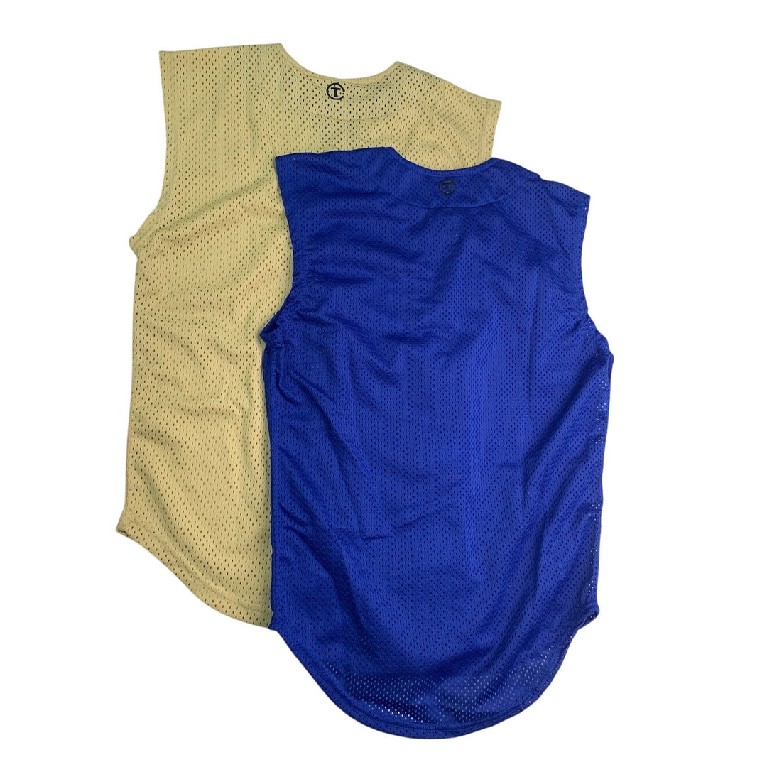 4 New Tag Team Uniform Youth Medium Button Down Sport Mesh Jersey Tank Top Vests
