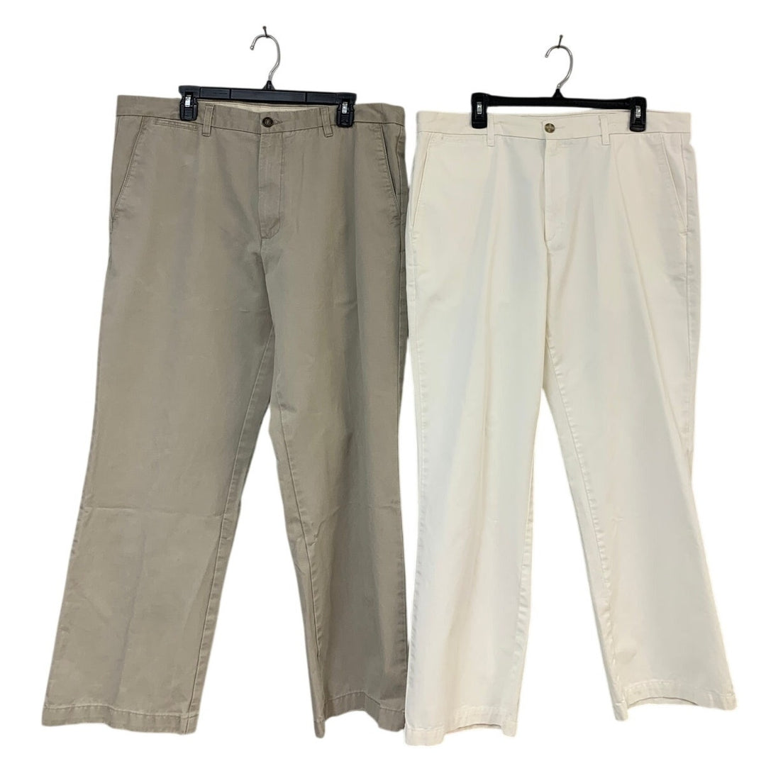 Lot of 2 Dockers Mens Size 38 X 30 100% Cotton D3 Classic Fit Khaki Denim Pants