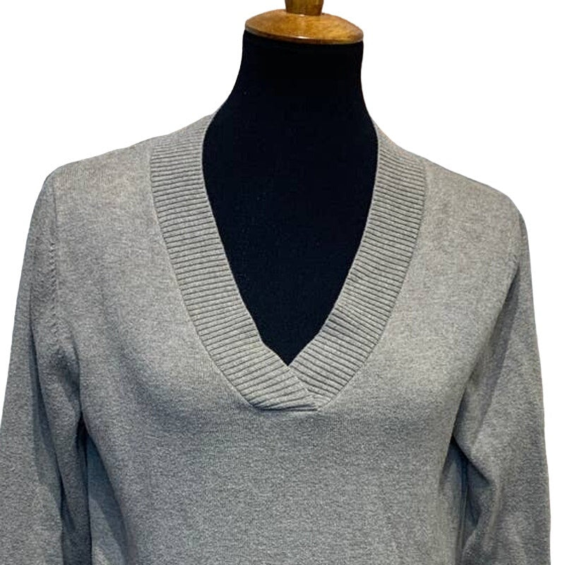 GAP Womens Large Deep V Neck Long Sleeve Cotton Blend Pullover Sweater