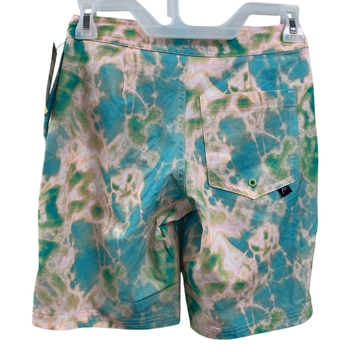NWT New Art Class Boys Size 5 Lined Pastel Tie Dye UPF 50+ Swim Swimming Trunks