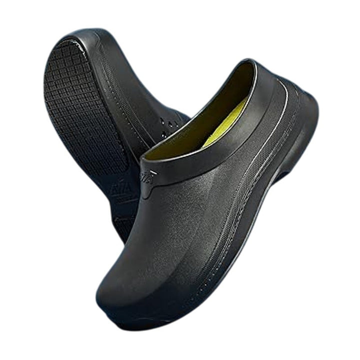 Avia Flame Womens Size 10 Black Slide On Slip Resistant Clogs Food Service Shoes