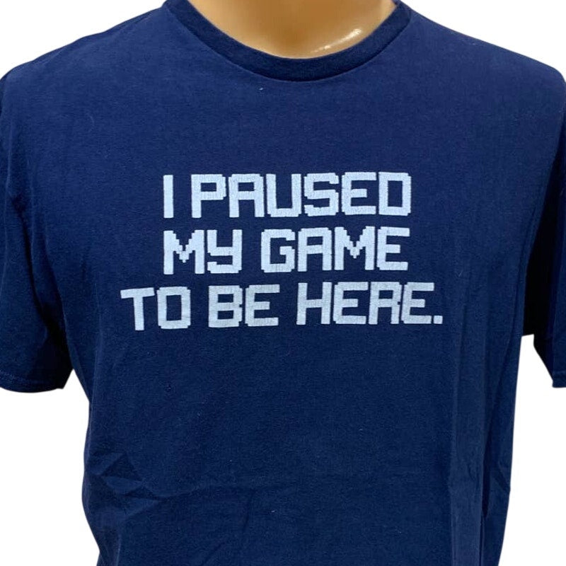 Delta “I Paused My Game to Be Here” Gamer Tee, Large, 100% Cotton