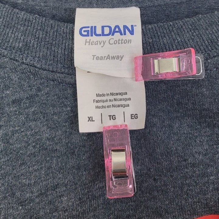 Gildan Mens XL PolyCotton Dodge Dark Gray Short Sleeve Crew Neck Tee Shirt