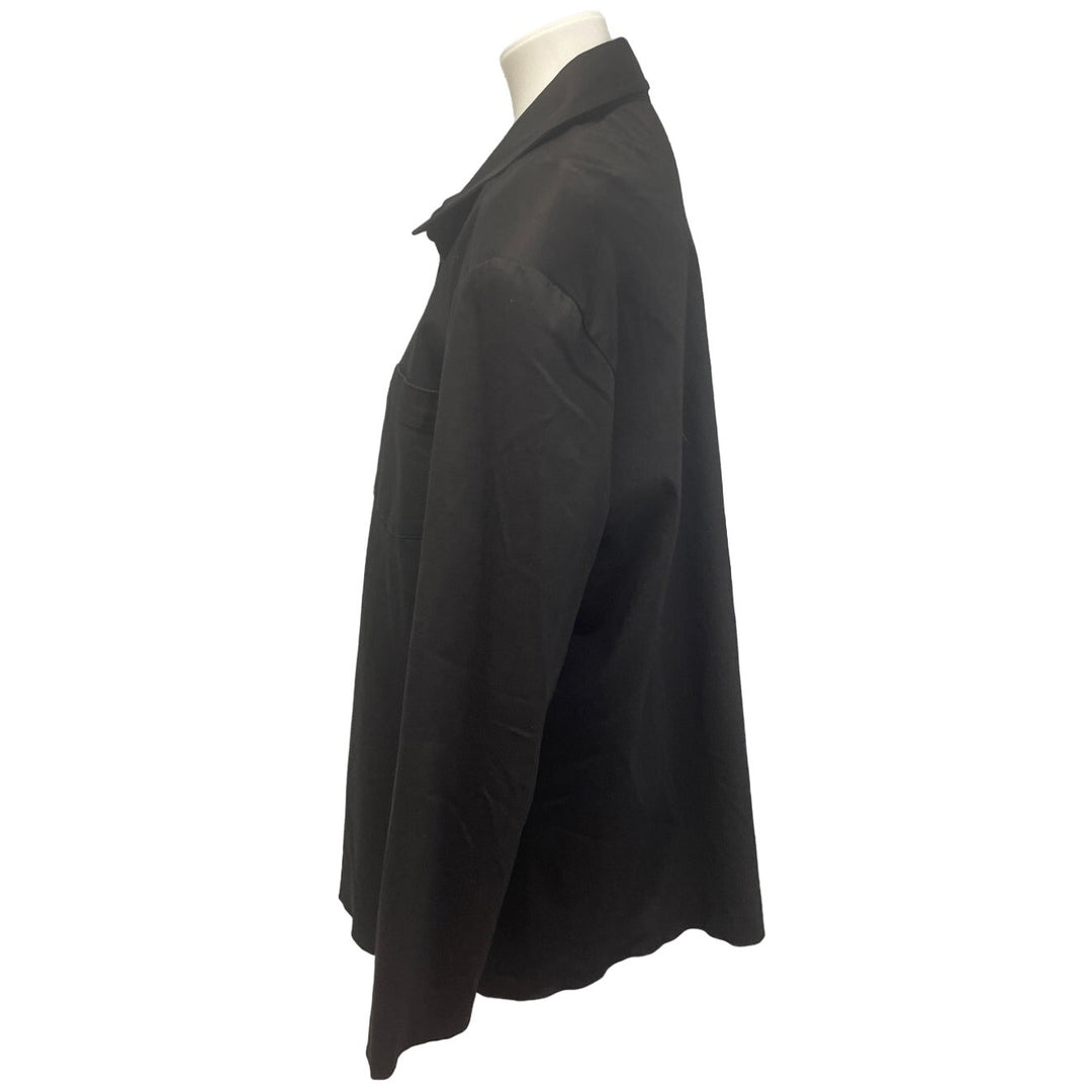 Merona Womens Large Cotton Blend Lined Button Up Padded Shoulder Jacket
