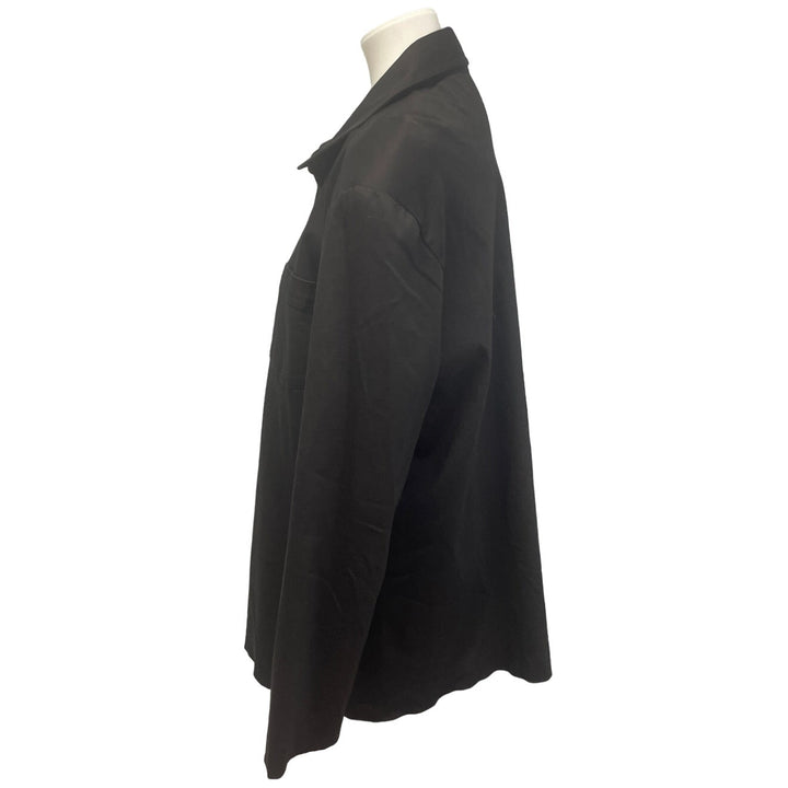 Merona Womens Large Cotton Blend Lined Button Up Padded Shoulder Jacket