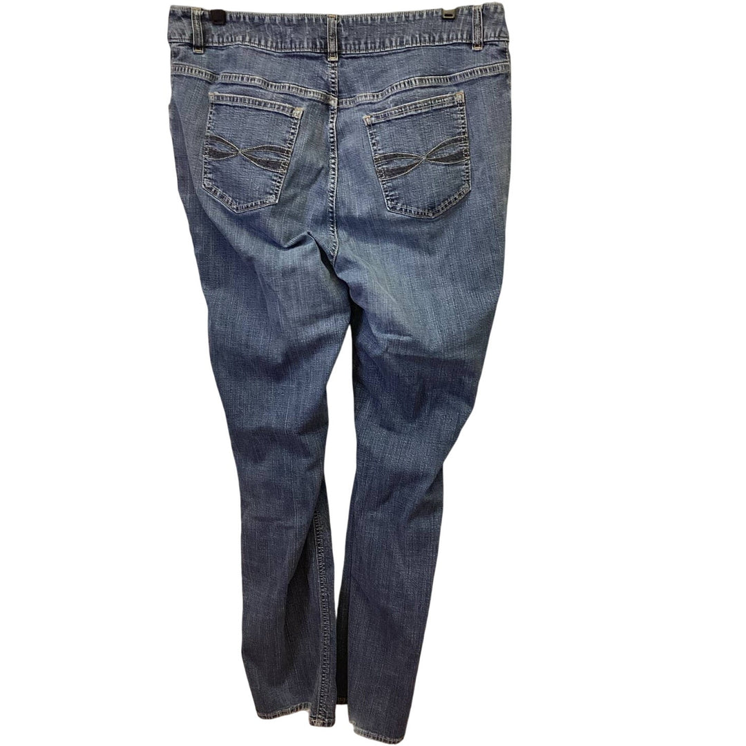 Riders by Lee Plus Size 18W Midrise Boot Cut Stretch Cotton Denim Blue Jeans