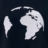 New Handprinted Womens Large Black Save the Planet Earth 100% Cotton Muscle Tee