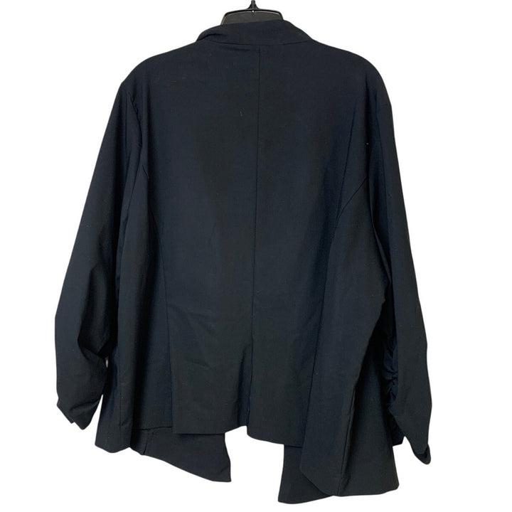 Torrid Womens Size 3 (22-24) Black Long Sleeve Open Blazer Jacket w Faux Pockets
