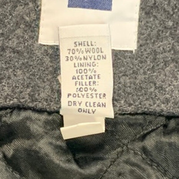 GAP Mens Medium Full Zip Collared Fully Lined Wool Blend Basic Winter Coat