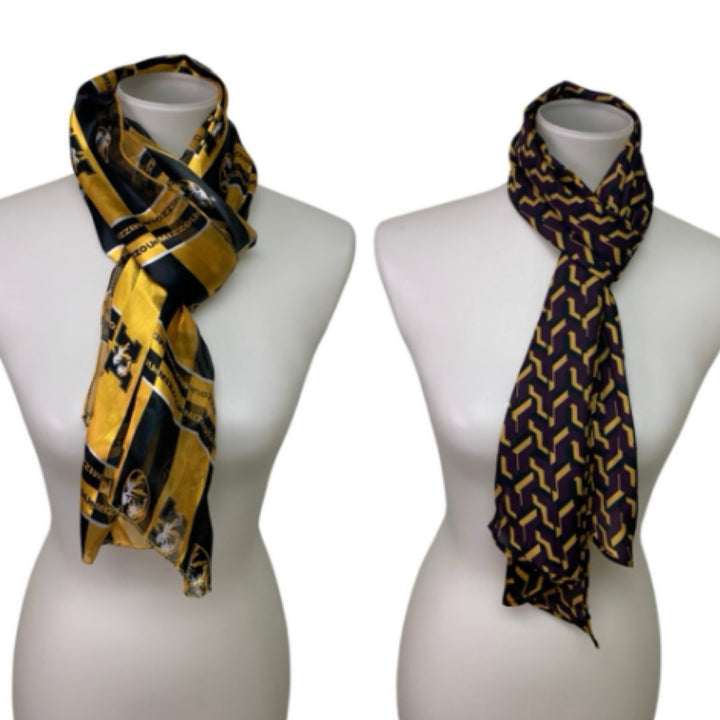 Mizzou Womens Fashion Polyester Scarf University Missouri Columbia Tigers Logo