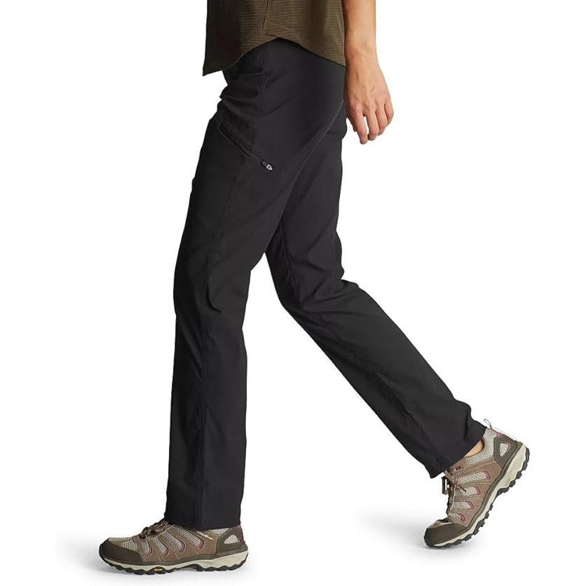 New Eddie Bauer Womens Size 10 Tall 10T Black UPF50+ Mid Rise Rainier Pants