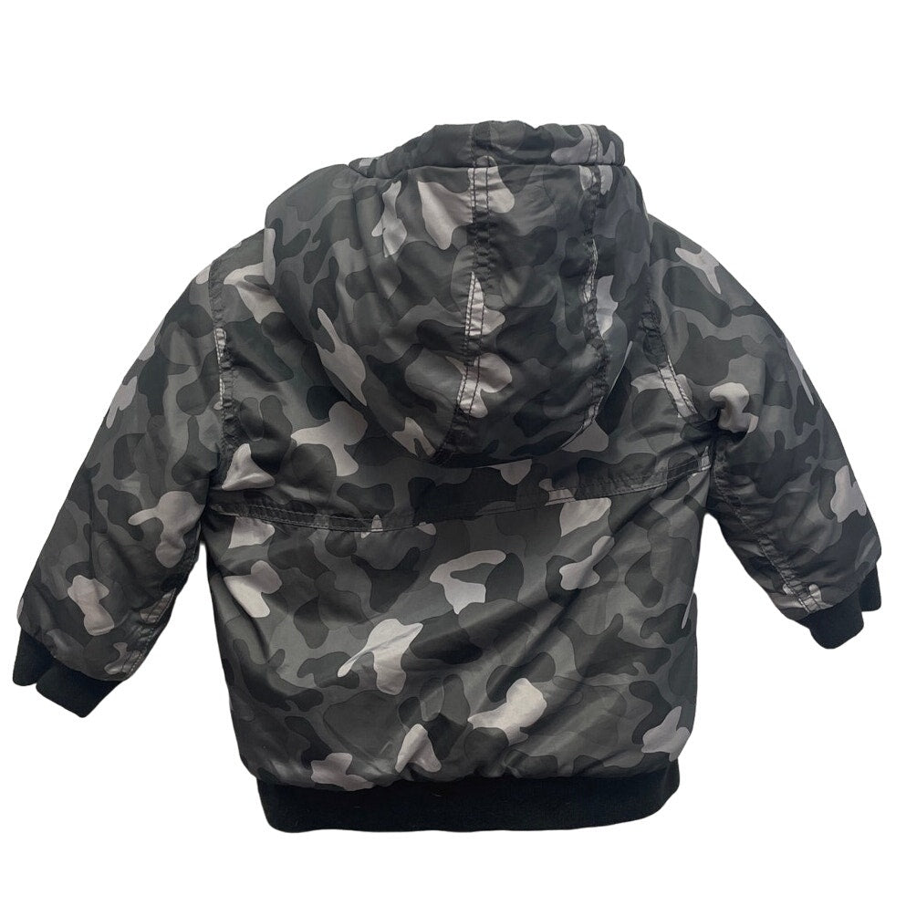 The Childrens Place Size 2T PolyAcrylic Camo Dinosaur Long Sleeve Lined Coat